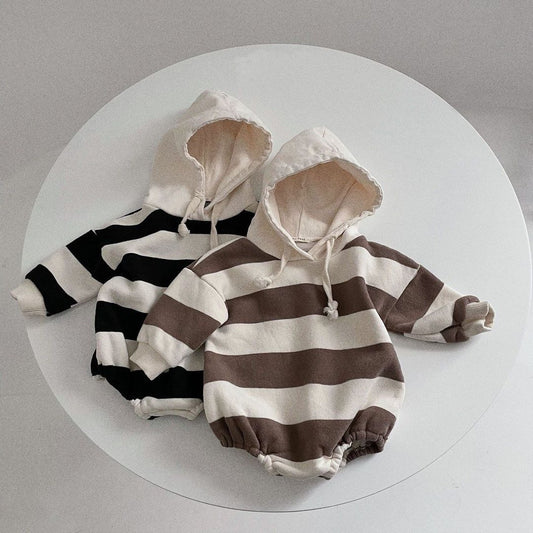 Striped long Sleeved Baby Romper - WinnieRose