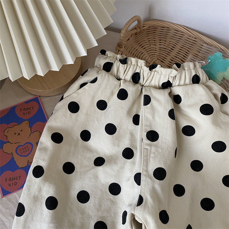 Children's polka dot trousers