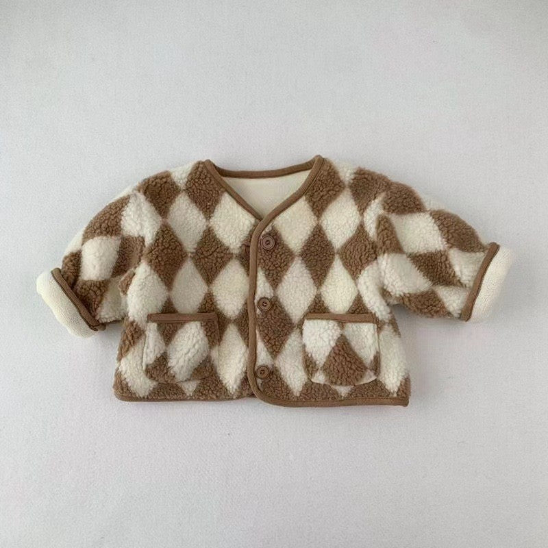 Toddler Fleece-lined diamond Coat - WinnieRose