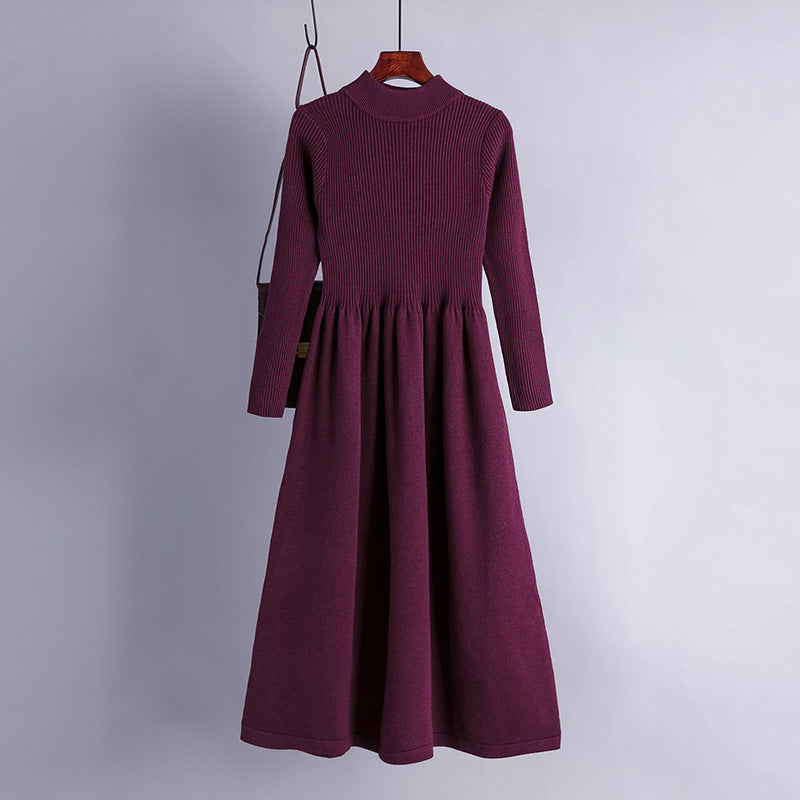 Women's long sleeve knitted dress - WinnieRose
