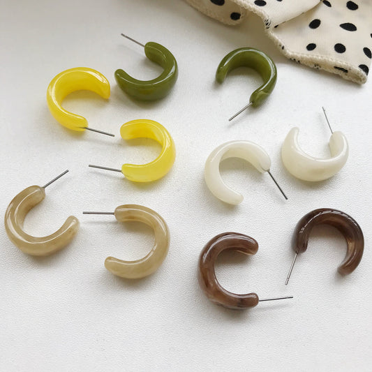 C-Shaped Semicircular Earings - WinnieRose