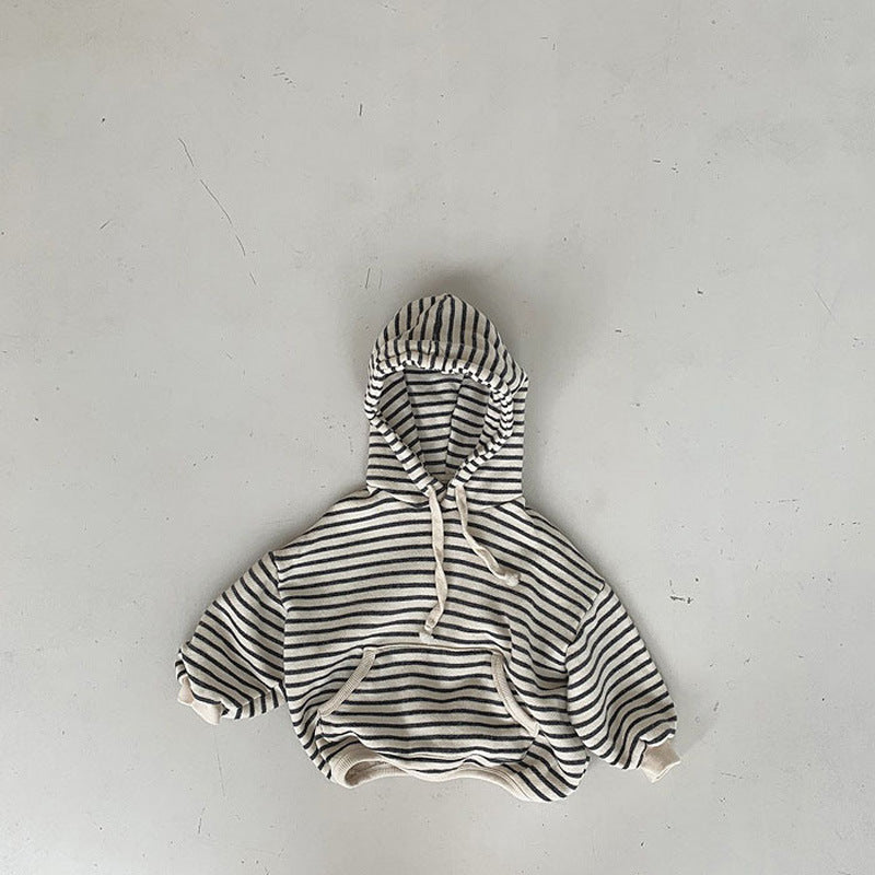 Children's striped hoodie