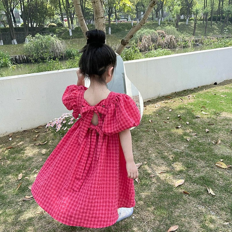 Girls' Puff Sleeved dress