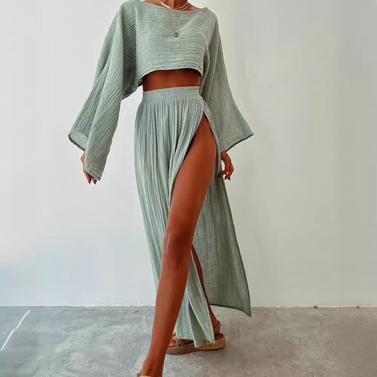 Linen Blend beach two piece