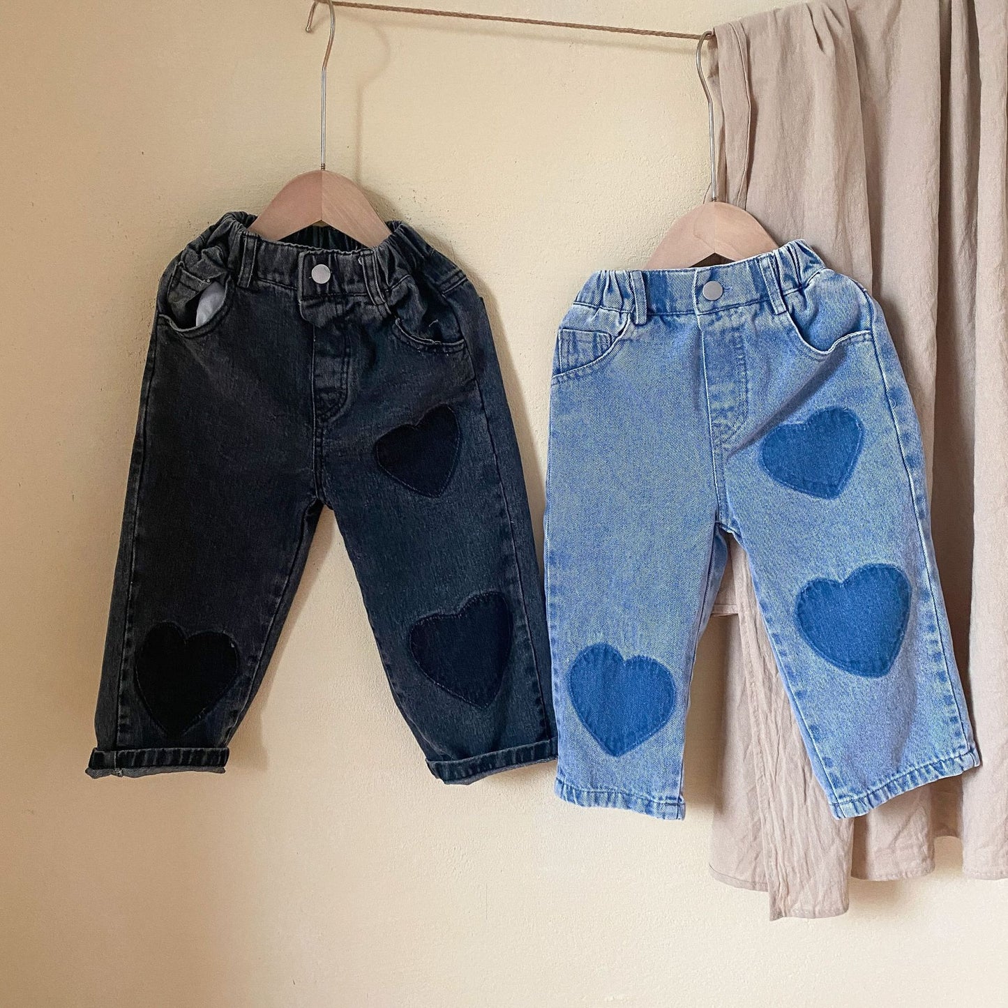 Children love heart jeans