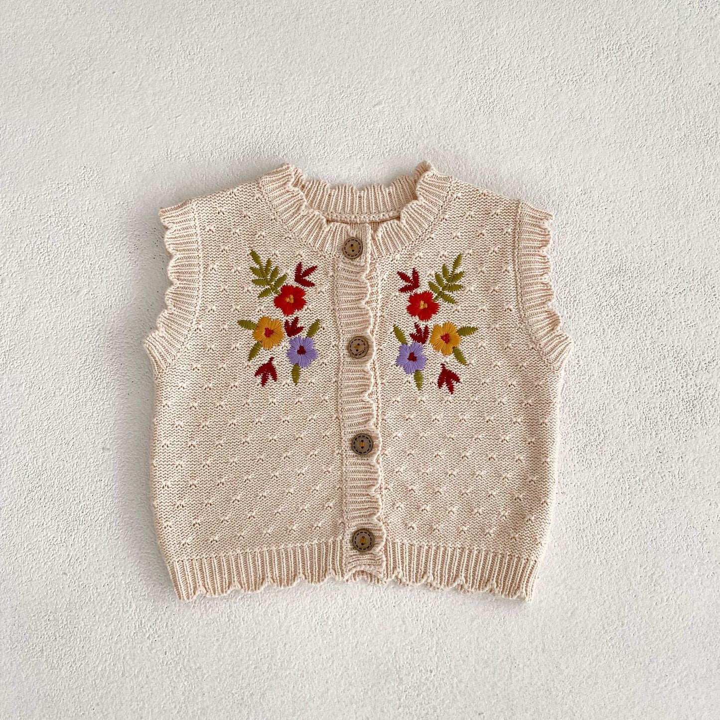 Baby girls embroidered vest