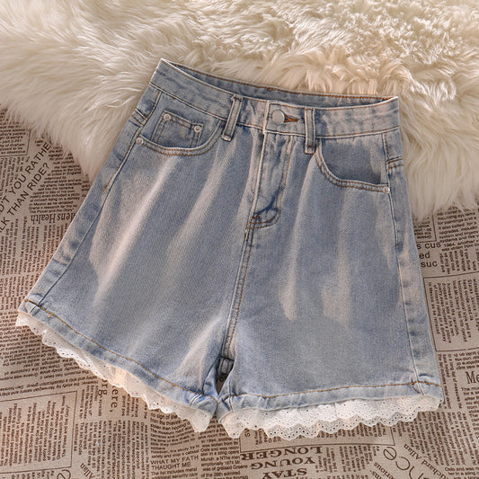 Womens high waist denim shorts