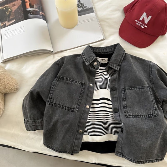 Boy's washed denim shirt