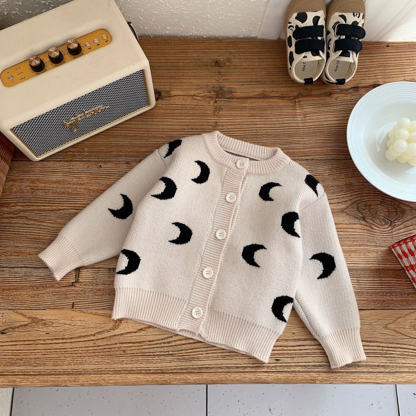 Childrens moon cardigan