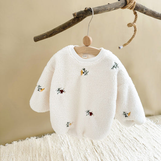 Plush baby romper