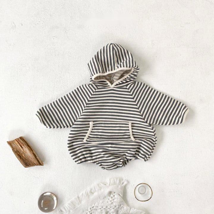 Baby Striped Hooded Romper - WinnieRose