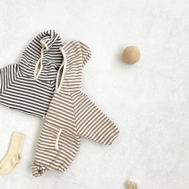 Baby Striped Hooded Romper - WinnieRose