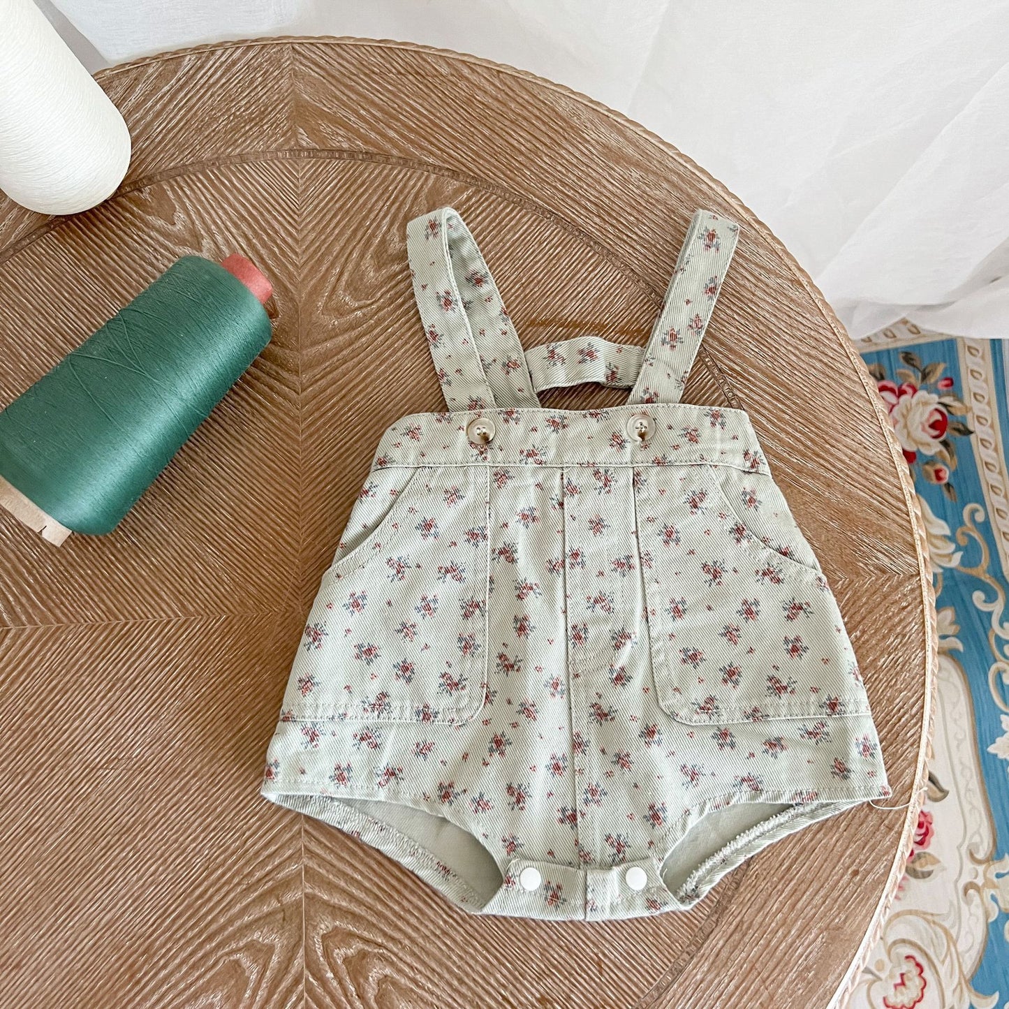 Girls floral Denim Overalls