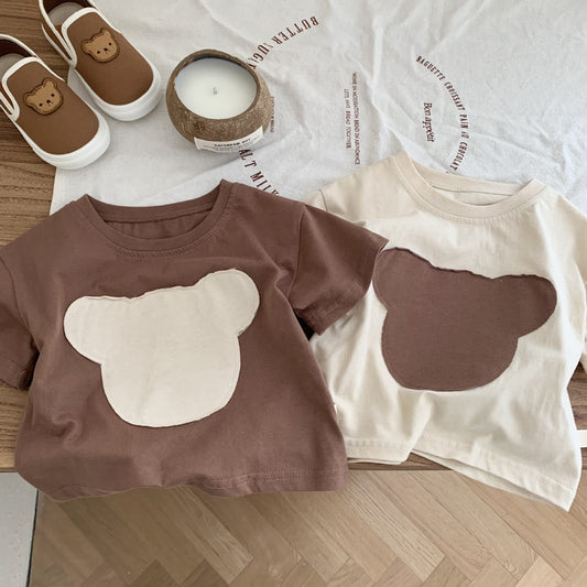 Children's bear patch tee