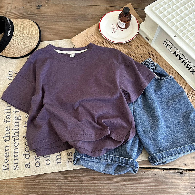 Short Sleeved purple T-shirt - WinnieRose