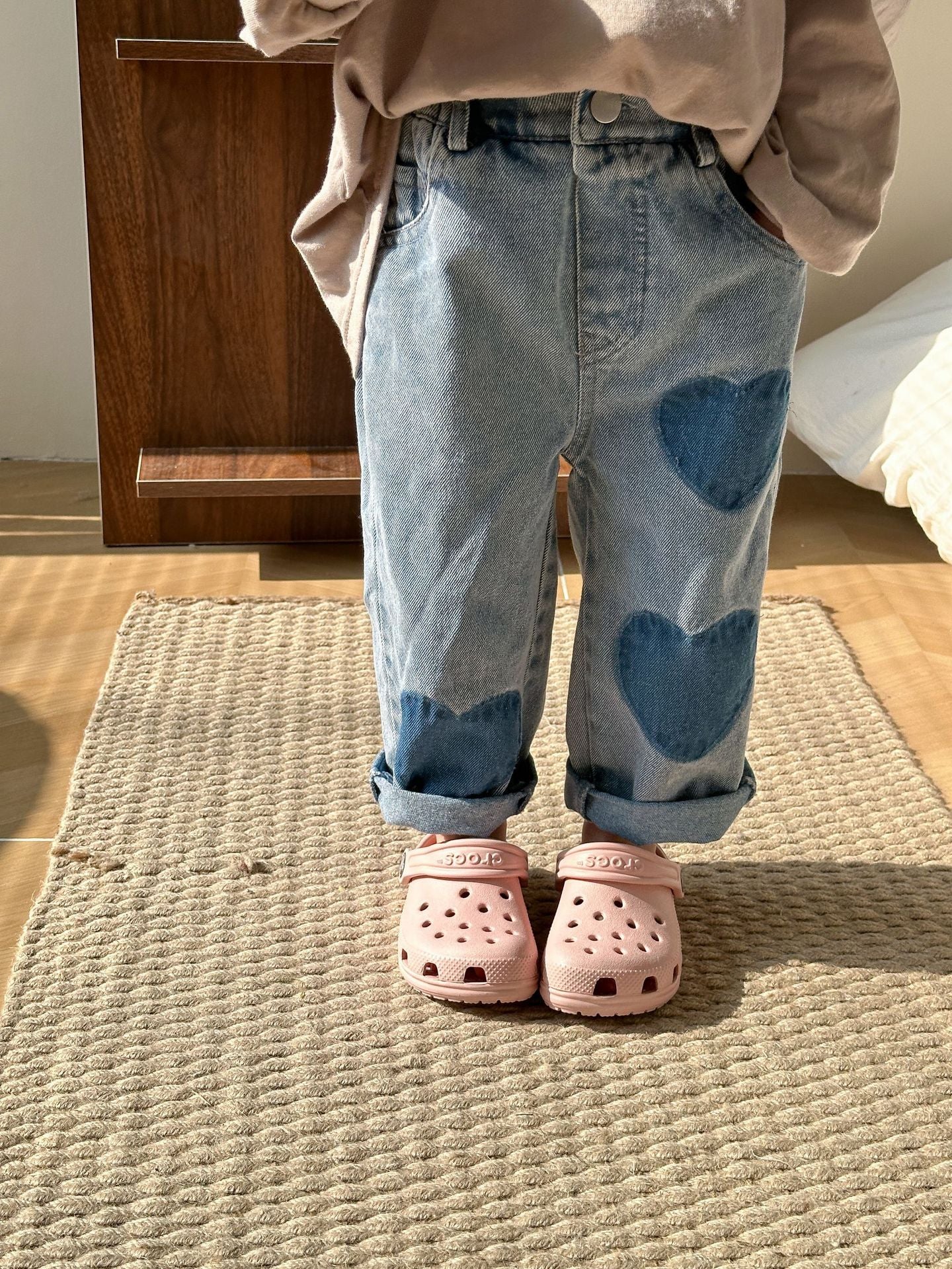 Children love heart jeans