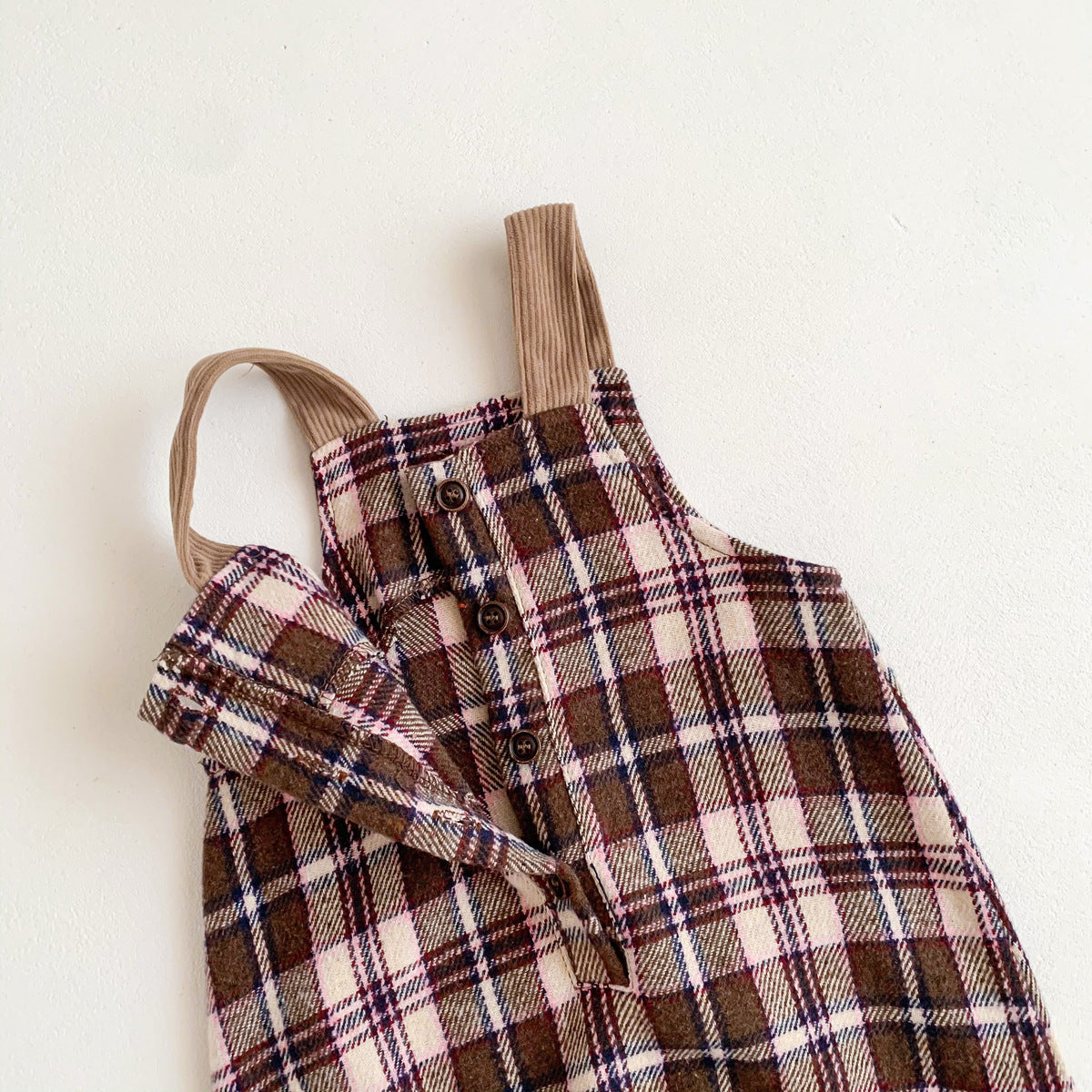 Children's Checked Dungarees - WinnieRose