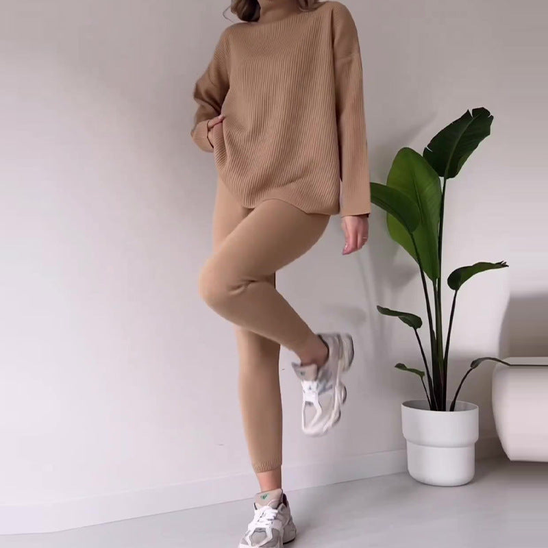 Turtleneck two-piece Sweater Set - WinnieRose