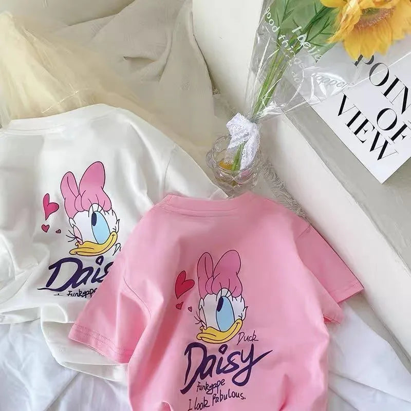 Girls Pink Daisy Duck tshirt