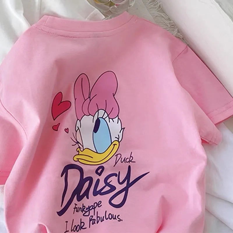 Girls Pink Daisy Duck tshirt