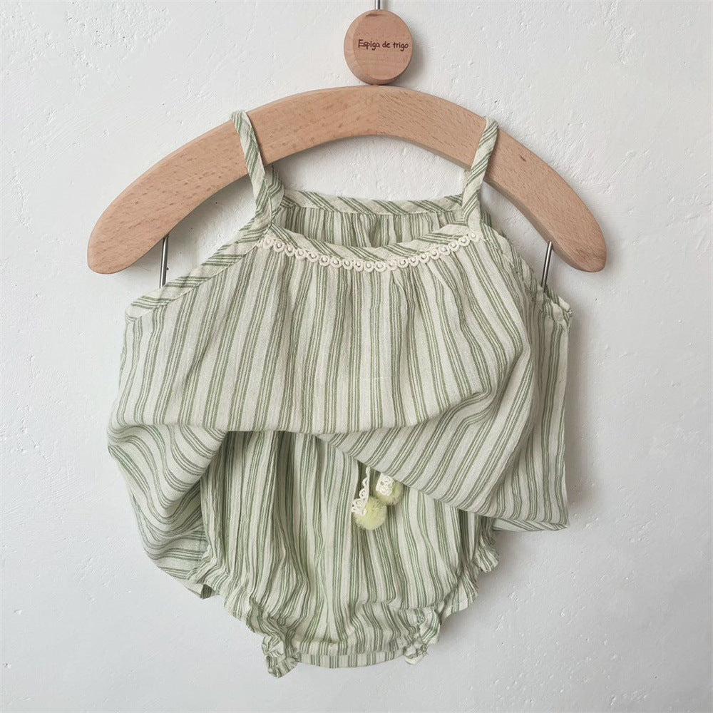 Girls Striped Two-piece Set