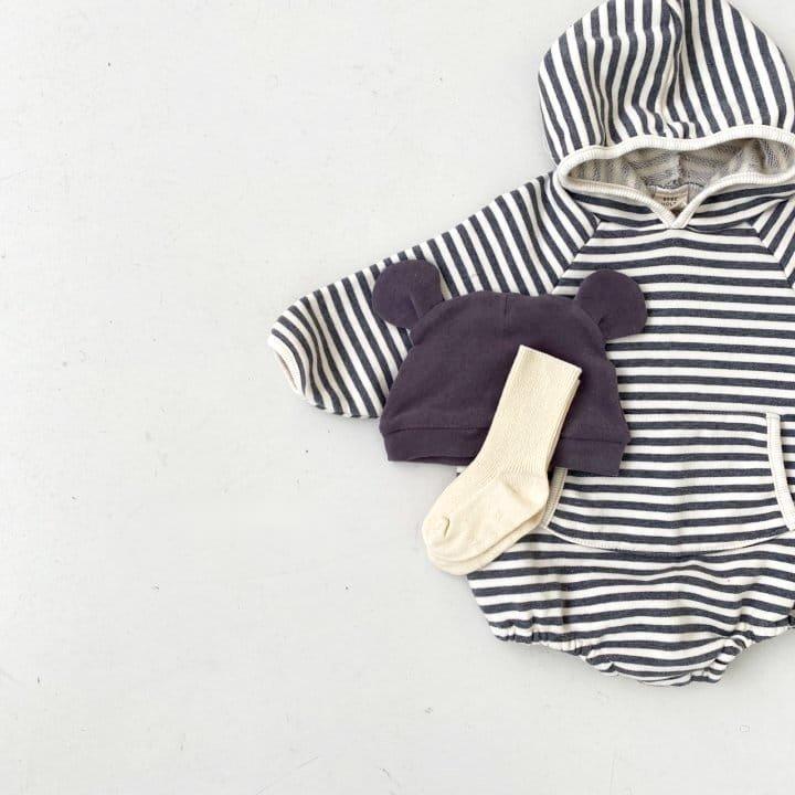 Baby Striped Hooded Romper - WinnieRose