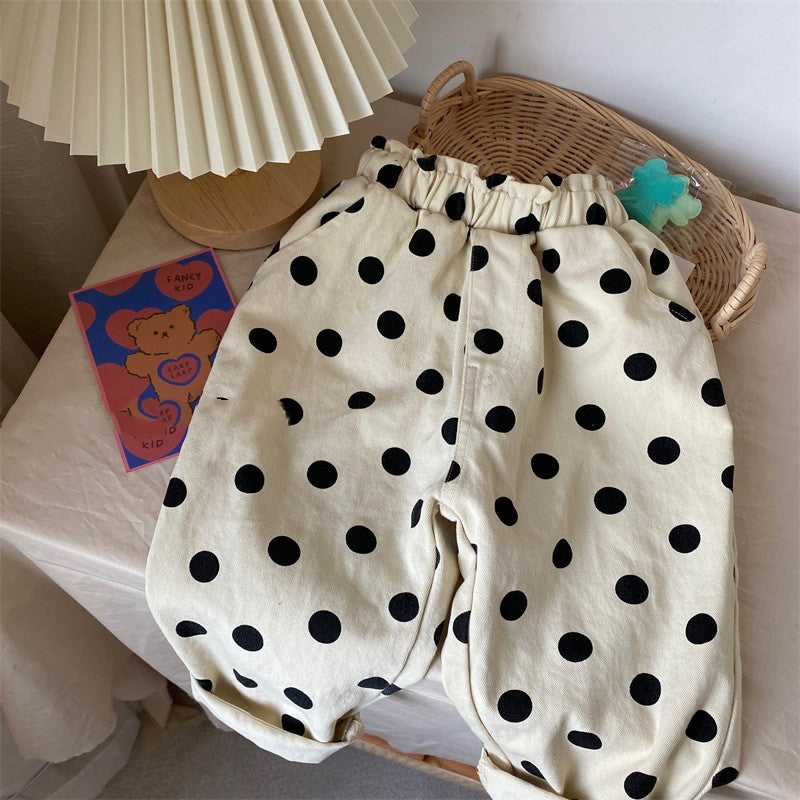 Children's polka dot trousers