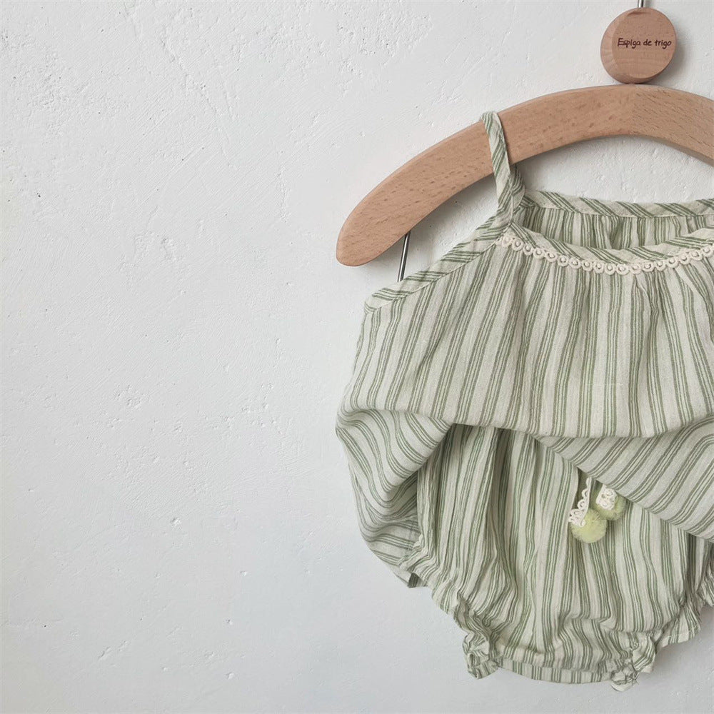 Girls Striped Two-piece Set