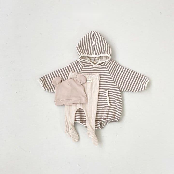 Baby Striped Hooded Romper - WinnieRose