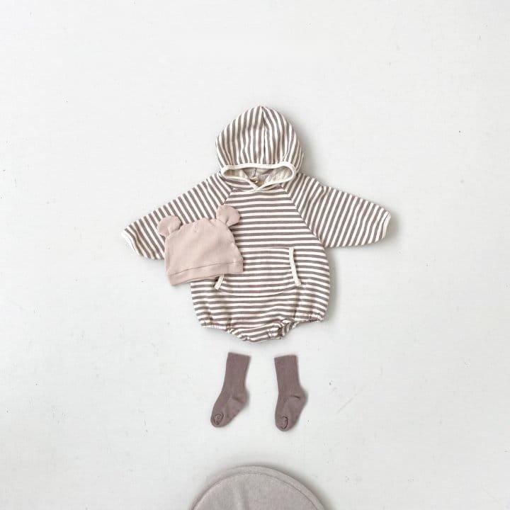Baby Striped Hooded Romper - WinnieRose
