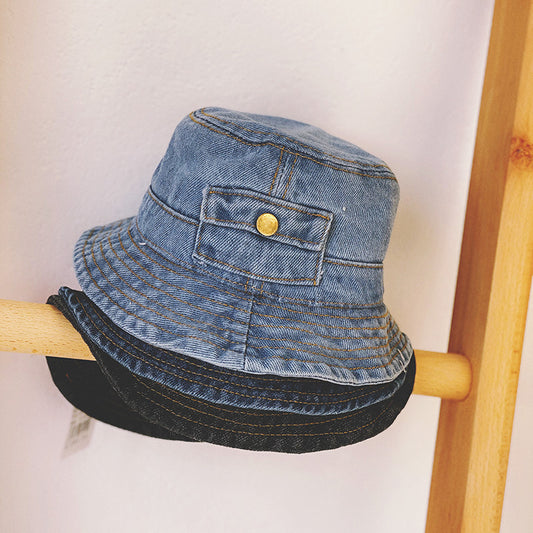 Children's denim bucket hat