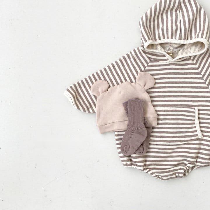 Baby Striped Hooded Romper - WinnieRose