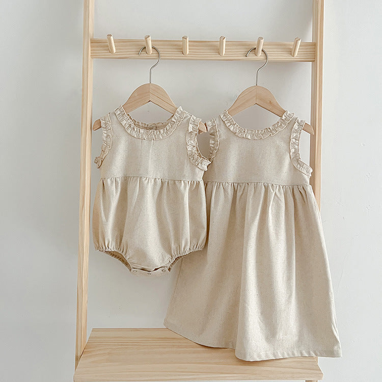 Girls matching romper & dress